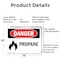 Signmission Propane Danger Sign, Aluminum, 14in W x 10in L, 2PK OS-2PACK-DS-A-1014-L-1537 - alternate 2